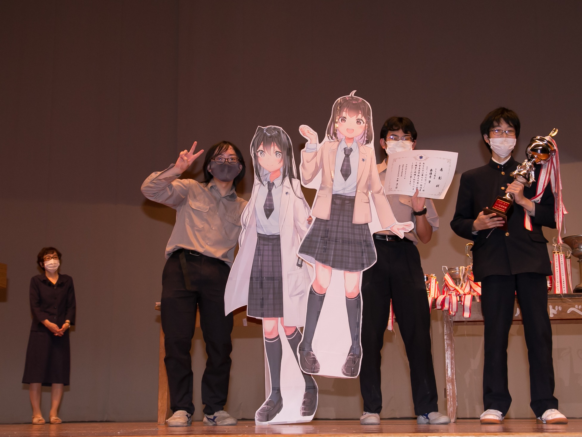 文化祭2022 最優秀展示賞の表彰ステージ